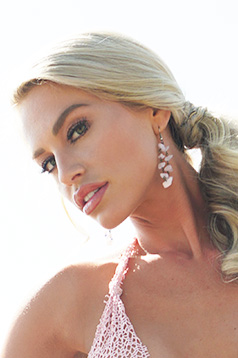 Colleen Kelly Designs Swimwear Image: Stone Chip Chain Earrings